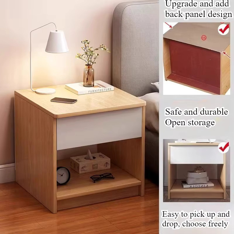 LIUSHADUOLA Moderner Nachttisch aus Holz mit Soft-Close-Schubladen für dein Schlafzimmer - Bild 2