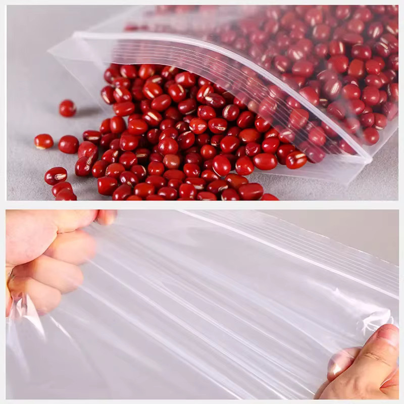 Transparente Kunststoff-Aufbewahrungsbeutel mit Reißverschluss, wiederverschließbare Druckverschlussbeutel für Schmuck und Lebensmittel, Weiß - Bild 3