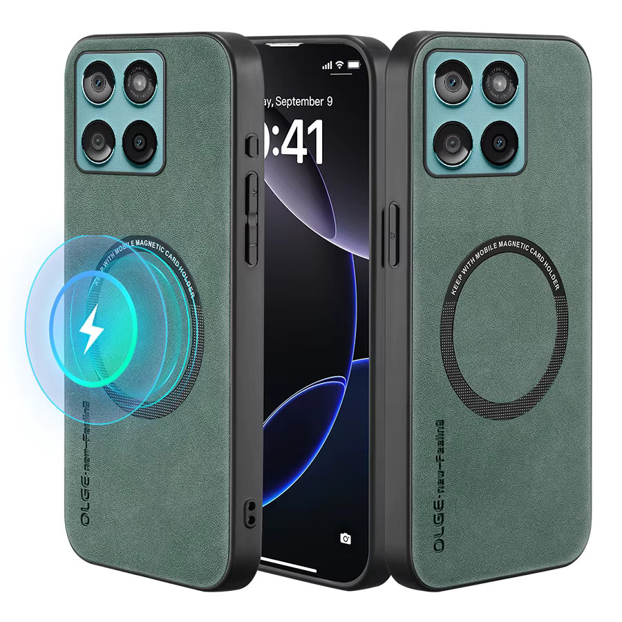 Stoßfeste Magnetische Retro-Soft-PU-Leder Handyhülle für Motorola Moto Edge 60 Fusion Stylus 60 Pro 60S in Grün - Bild 2