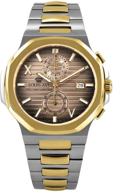 LOUIS XVI Chronograph, Quarz, Edelstahl, Gold, 40 mm, Herren - Bild 1