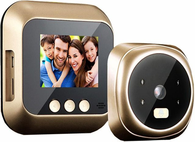 Türklingel mit Kamera und kabellosem Monitor in Gold - Bild 1