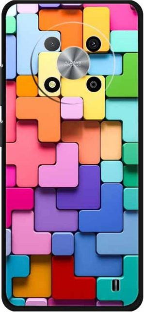 ZTE Blade A73 5G Handyhülle aus weichem Silikon TPU mit Cartoon-Blumenmuster in Multicolour - Bild 1
