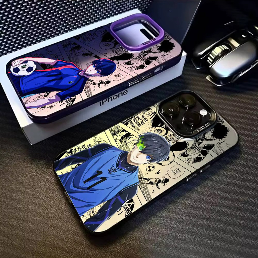 Anime Y-Yoichi Isagi Handyhülle für iPhone 17 16 15 14 13 12 11 Pro Max Air in Mehrfarbig mit Matt Metallic Aurora Effekt - Bild 4