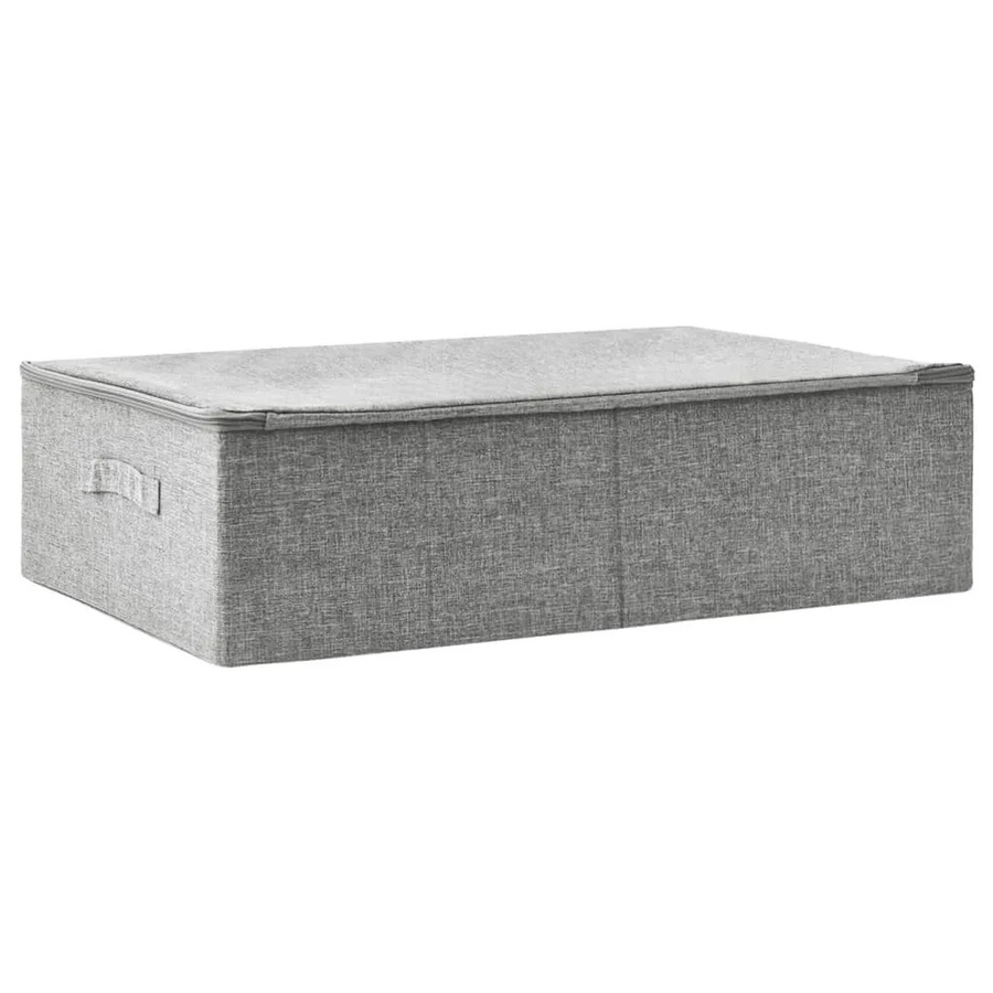 vidaXL Aufbewahrungsbox aus Stoff mit Griffen in Grau, B/T/H: 70 x 40 x 18 cm - Bild 2