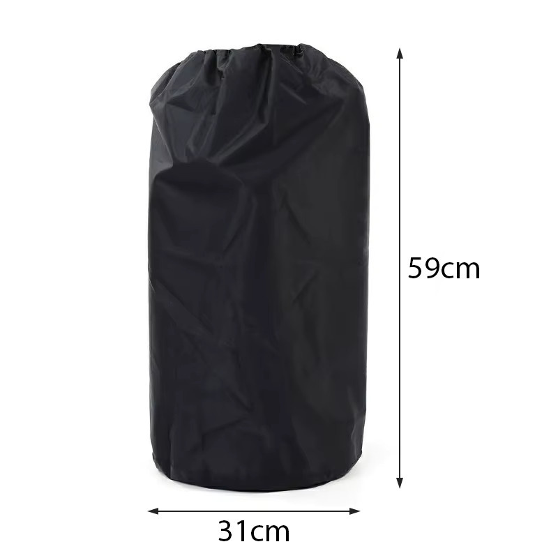 Wasserdichte Camping Gas Tank Abdeckung aus 210D Oxford Polyester in Schwarz, B/T/H: 59,0 x 31,0 x 0 cm - Bild 5