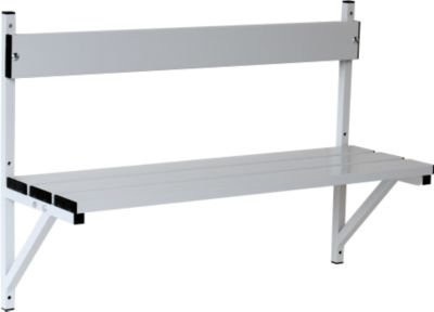 Sypro Wandbank aus Alu in Lichtgrau RAL 7035, Breite: 101,5 cm - Bild 1