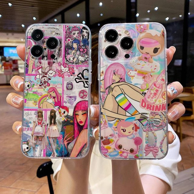 Tokidoki Cartoon Soft Cover Handyhülle für iPhone 11 bis iPhone 17 Pro Max in Multicolour - Bild 1