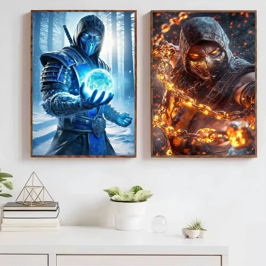 Mortal Kombat Anime-Poster als wasserfester Papieraufkleber zur Wanddekoration - Bild 2