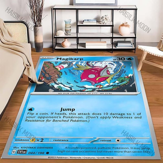 Useful Home Pokémon Teppich mit Magikarp Muster, Blau, B/T: 120 x 80 cm - Bild 1