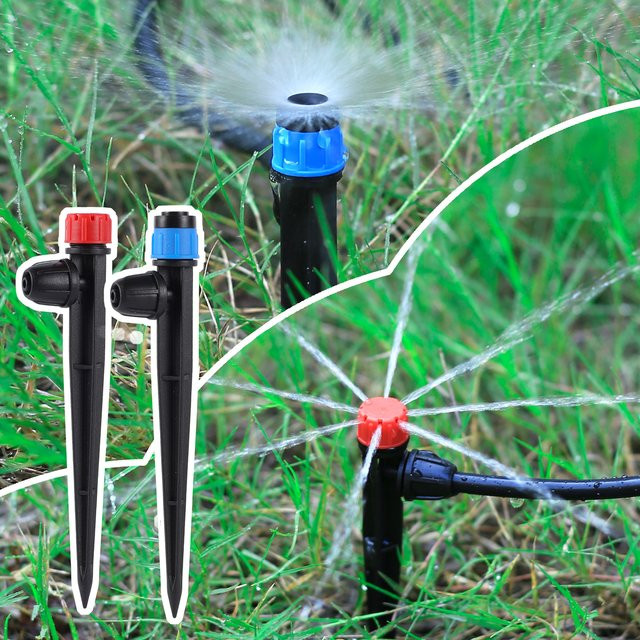 20 Stück Garten Bewässerung Tropfer und Sprühdüsen mit 360 Grad Sprühfunktion für Gewächshaus und Blumenbeete - Bild 1