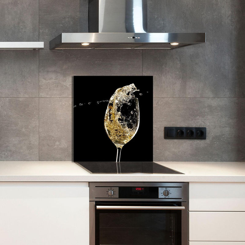 Modernes Küchenrückwand Glas Paneel in Weinrot, rahmenlos, B: 60 cm, H: 65 cm - Bild 3
