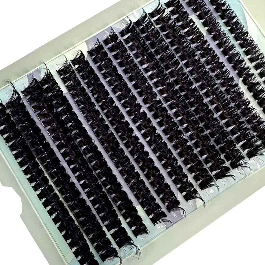 HBZGTLAD Lash Cluster Wimpern, 110D DD Curl, Black, Unisex - Bild 3