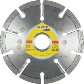 Klingspor DN 600 U Diamanttrennscheibe für Stein, Farbe: Silber, Durchmesser: 115 mm, Breite: 6 mm, Bohrung: 22,23 mm - Bild 1