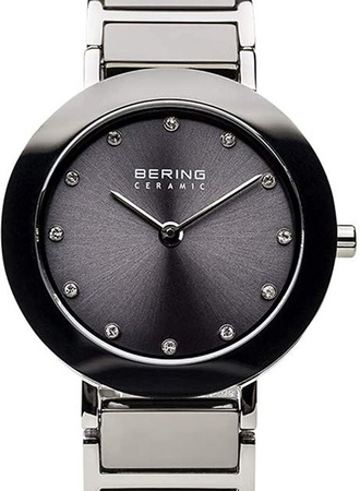 Bering Damenuhr, Keramik, Grau, Quarz, 29 mm, 5 ATM