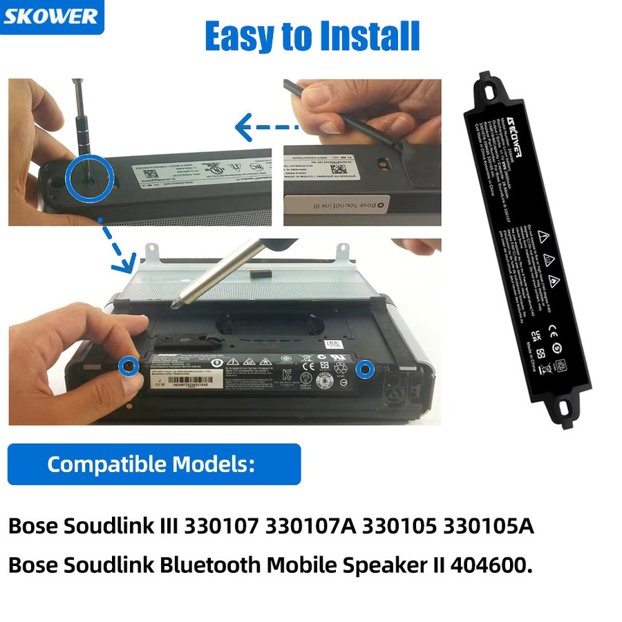 SKOWER Akku für Bose SoundLink III Bluetooth Mobile Speaker in Schwarz - Bild 4