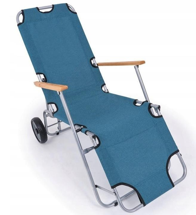 Bequeme Klappliege auf Rädern für Garten, Strand und Terrasse - Bild 5