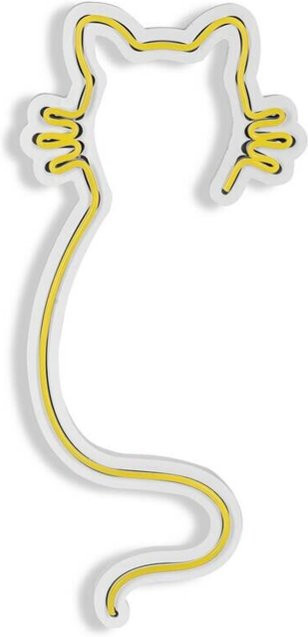 Opviq LED-Wandleuchte Gelb aus PVC mit IP67 Schutzart, B/H/T: 22 x 48 x 2 cm - Bild 1