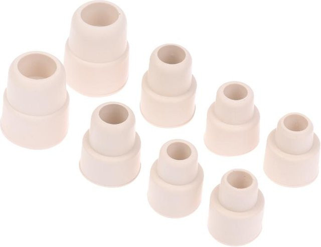 20 Stück Binchi Outdoor Product Labor-Gummistopfen als Umkehrkappe für Laborflaschen in Weiß - Bild 1