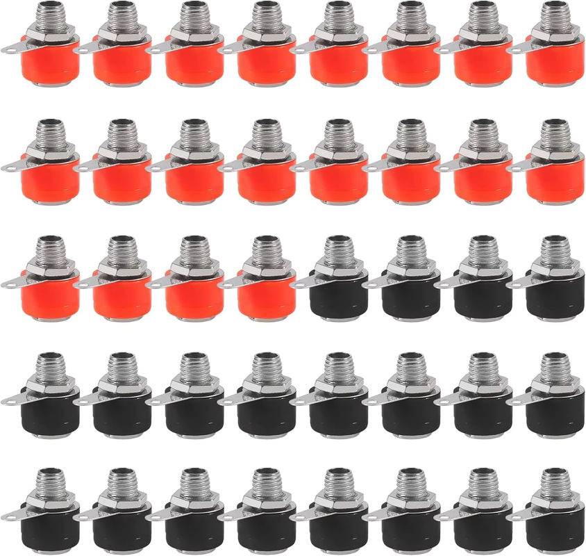 AOKIN Bananenstecker Buchsen Set 4mm für Verstärker, 80 Stück (40 Rot, 40 Schwarz) - Bild 3