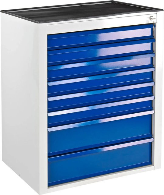 PROREGAL Schubladenschrank Kobra mit 8 Schubladen aus Stahl in Lichtblau Blau, H x B x T: 90 x 71 x 55 cm - Bild 1