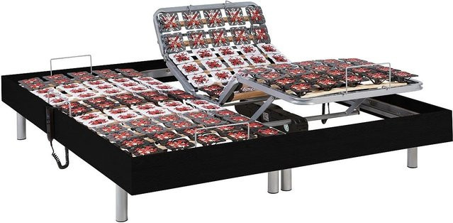 Vente-unique Bettgestell Nafuri mit verstellbarem Lattenrost in Schwarz, Breite: 200 cm - Bild 1