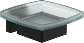 Villeroy & Boch Seifenspender Elements Wandmontiert in Schwarz mit 45 ml Fassungsvermögen aus satiniertem Glas und Metall - Bild 1