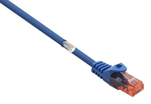 Renkforce RF-5044024 RJ45 Patchkabel CAT 6 U/UTP Ethernet LAN, Blau, Länge: 0,5 m - Bild 1