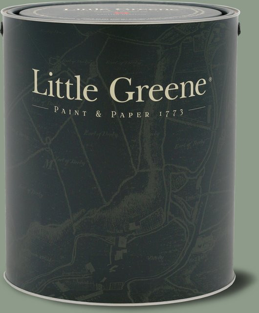 Little Greene Absolute Matt Emulsion Wandfarbe Windmill Lane 296 Grün 10 l - Bild 1
