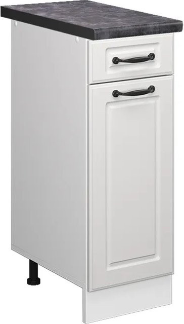 Vicco Küchenunterschrank R-Line Landhausstil in Weiß und Anthrazit, B: 30 cm, H: 81,6 cm, T: 60 cm - Bild 1