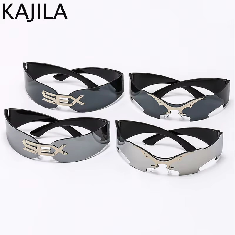 kajila Sonnenbrille randlos, wrap, black, Unisex - Bild 3