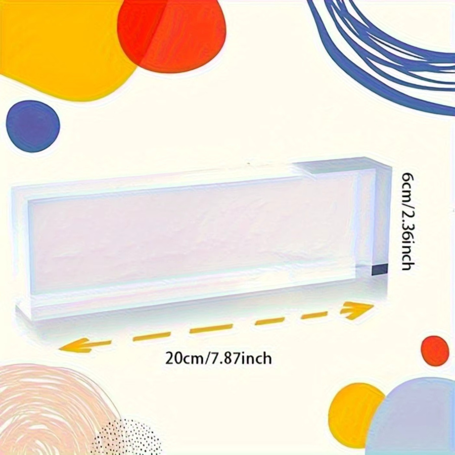 Individuelles 2D-Acryl-Schreibtisch-Namensschild von Hello Young mit Foto und Text, transparent/rot, rechteckig und modern gestaltet - Bild 2