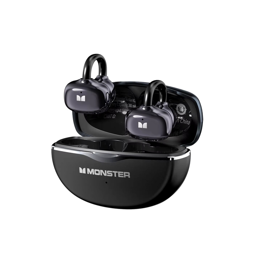 Monster A02 OWS Ohrclip-Kopfhörer in Schwarz mit 360 Grad Immersive Stereo, Bluetooth 6.0, TWS True Wireless und IPX4 Wasserdichtigkeit - Bild 3