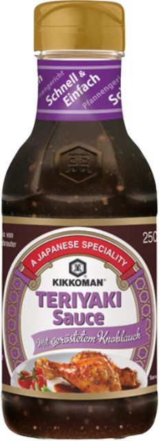 Kikkoman Teriyaki Sauce mit geröstetem Knoblauch Sojasauce 250 ml - Bild 1