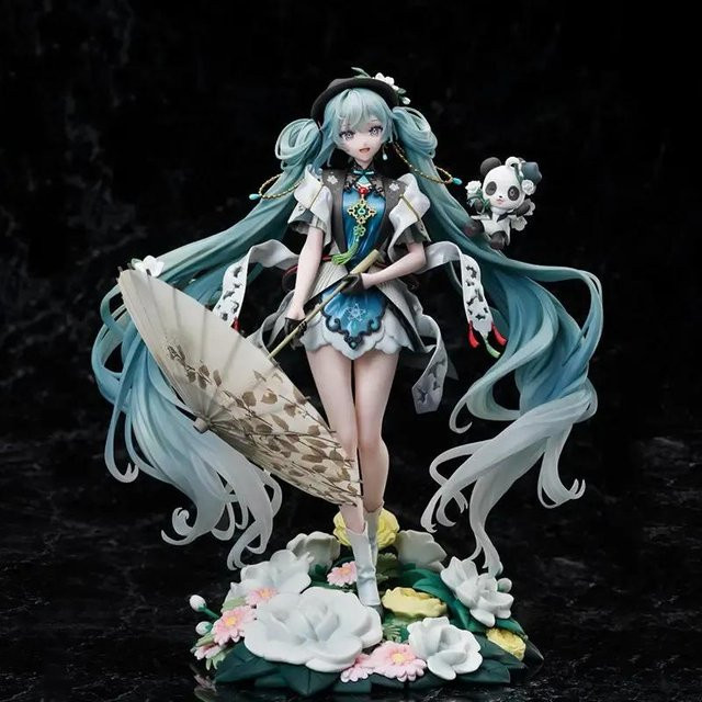 PRELEXT Anime Panda Hatsune Miku Actionfigur, 26cm, grau, ab 14 Jahren - Bild 1