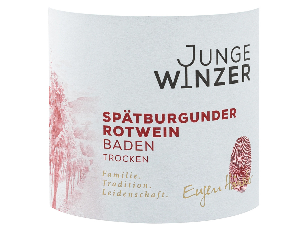 Junge Winzer Spätburgunder Baden Qualitätswein trocken 2022 Rotwein 0,75 l - Bild 2