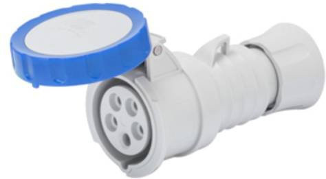 Gewiss GW62026FH CEE Kupplung 16A 250 V/AC in Weiß aus Edelstahl - Bild 1