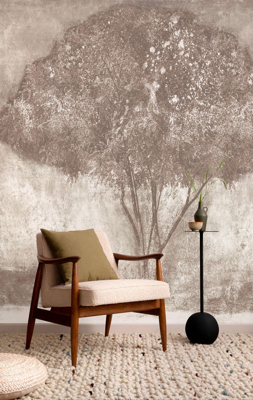 Tenue de Ville Mural Season Wandtapete in Ivory mit floralem Mid-Century Design, Farbe: Beige, Breite: 400 cm, Höhe: 300 cm - Bild 2
