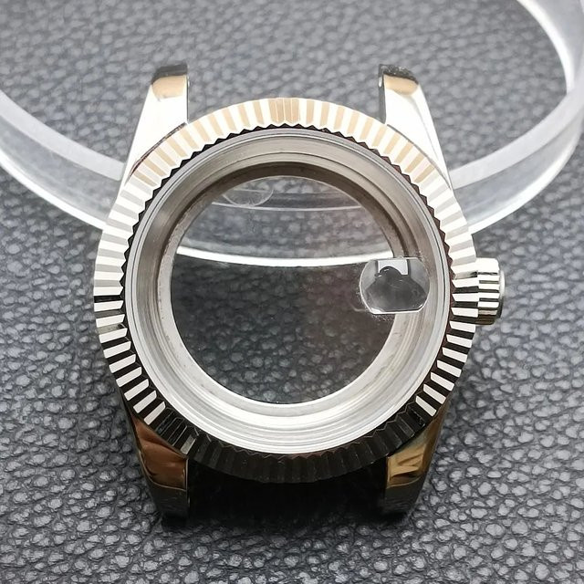 Uhrengehäuse Edelstahl, Saphirglas, 40 mm, Silber - Bild 1