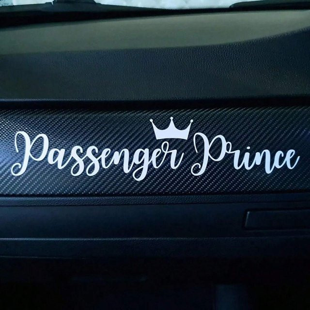 Passenger Princess Textaufkleber von LCAuto parts in Weiß - Bild 1