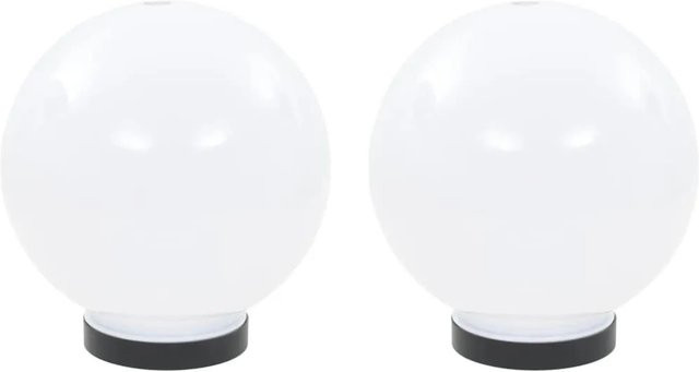 vidaXL LED-Gartenleuchten Kugelförmig in Weiß aus PMMA, 2er-Set, Durchmesser: 20 cm - Bild 1