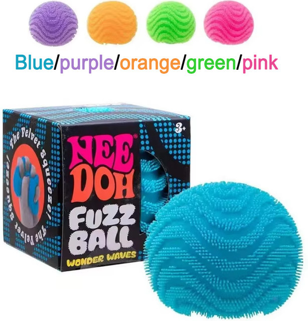 NEEDOH Pompon-Quetschspielzeug-Set, lila - Bild 1