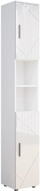 Vicco Badschrank Irma Hochschrank in Weiss Hochglanz B/T/H: 30 x 30 x 192 cm - Bild 2