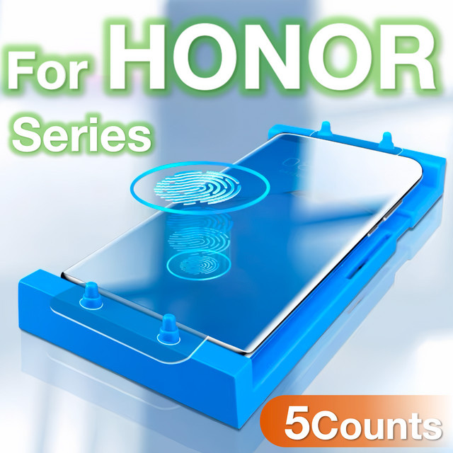 5 Stück Displayschutzfolie für HONOR Magic 7 6 5 Pro 4 3 und Honor 400 300 Ultra 200 100 90 80 70 60 Pro mit Installationsset, transparent - Bild 1