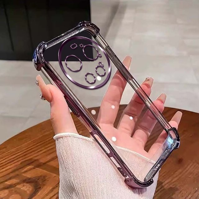 Stoßfeste Silikon-Handyhülle für Xiaomi 17 Ultra, 15 Ultra und Mi 14 Ultra mit Eckenverstärkung und galvanisierter Rückseite in Purple - Bild 1