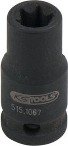 KS Tools 1/4" TX-E-Kraft-Stecknuss kurz E7 aus Chrom-Molybdän in Schwarz - Bild 1