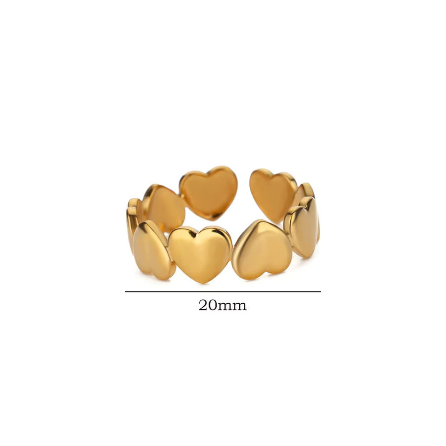 ICFTZWE Ring, Edelstahl, Gold, Damen, Herz-Öffnung - Bild 2