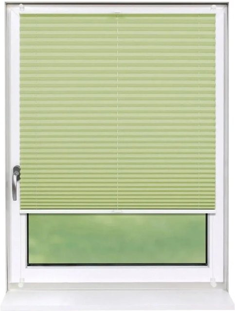Deco-Raum Plissee Basic Klemmfix Hellgrün blickdicht Breite: 70 cm, Höhe: 210 cm - Bild 1