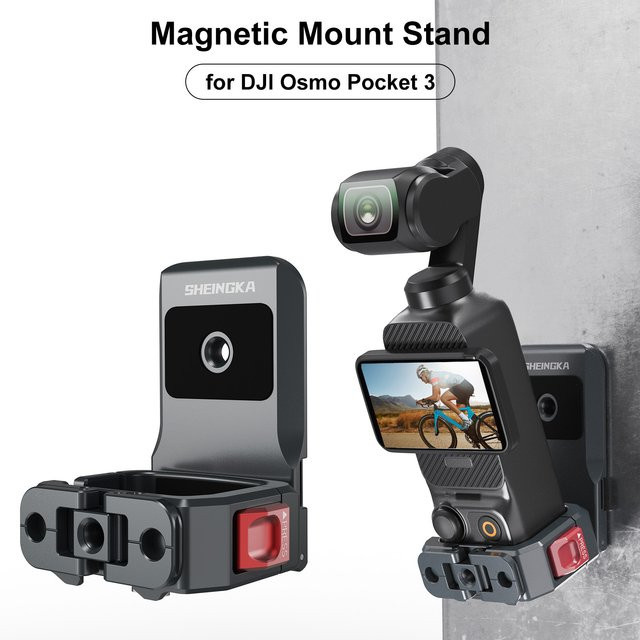 DJI Pocket 3 OSMO POCKET 3 Magnetische Halterung mit Schnellverschluss Clip in Schwarz für Radfahren und Vlogging - Bild 1