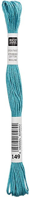 Rico Design Sticktwist 8m in Minze/Türkis aus Baumwolle - Bild 1