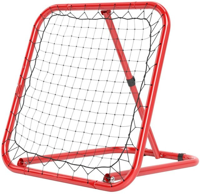 HOMCOM Fußball Rebounder, rot, Metall, Kunststoff - Bild 1
